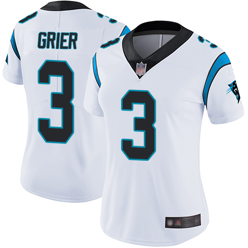 Carolina Panthers Limited White Women Will Grier Road Jersey NFL Football 3 Vapor Untouchable